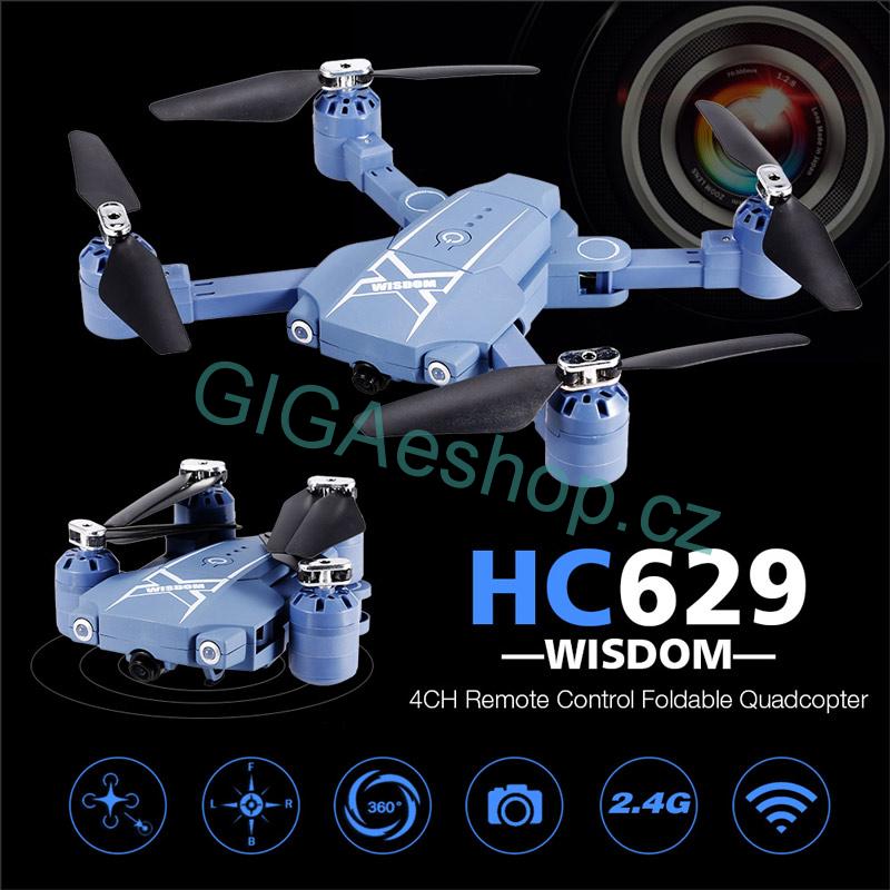 SKLÁDACÍ DRON WISDOM FLY S KAMEROU (Největší z kapesních skládacích dronů. Tento jedinečný dron HC 629W WISDOM Vám vyrazí dech.)
