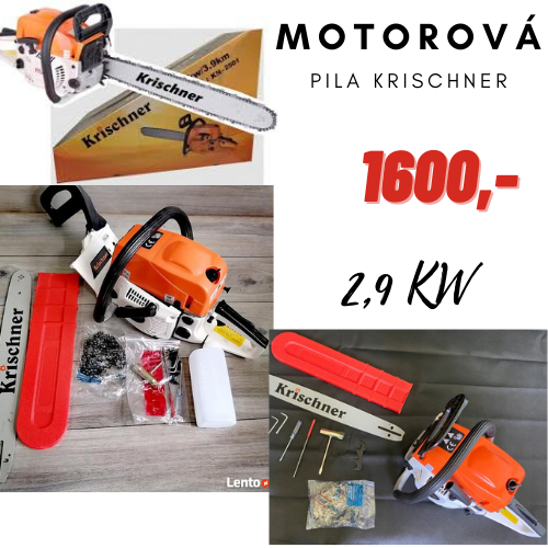 MOTOROVÁ PILA - KRISCHNER (BENZINOVÁ ŘETĚZOVÁ PILA KRISCHNER 2,9 KW)