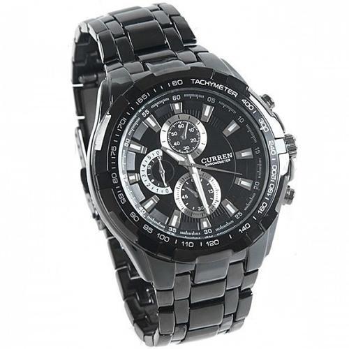 HODINKY CURREN 8023 - Luxusní módní pánské náramkové hodinky černé.