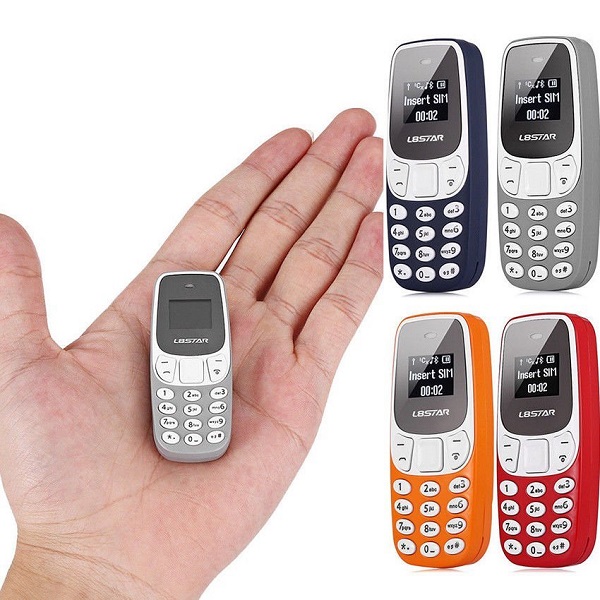 MINIATURNÍ MOBILNÍ TELEFON L8STAR (Slot pro 2 SIM karty a 1 SD kartu.Rozměr: 6,8 x 2,8 x 1,2 cm)
